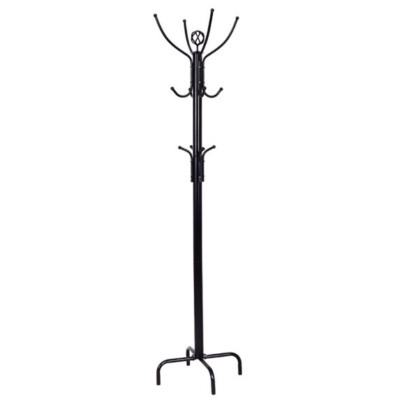 Yardi Yard Metal Coat Rack with 12 Hooks, Coat Rack Stand , Coat Racks for Entryway Organization