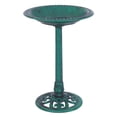 thumbnail image 1 of Yardi Yard Outdoor Garden Green Pedestal Bird Bath Feeder, Pedestal-styled Bird Bath with Stability Function, Bird Bath for Outdoor, Green, 1 of 9
