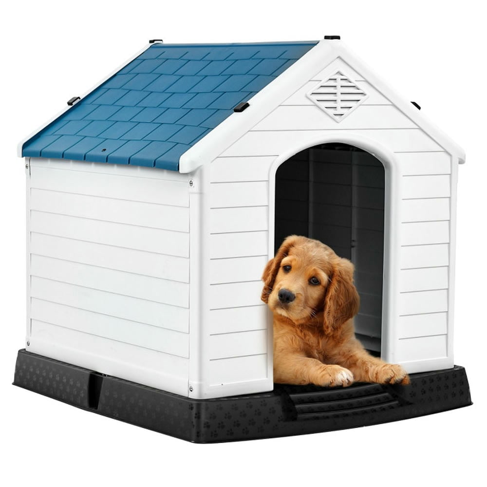 Yardi Yard Plastic Waterproof Ventilate Pet Puppy House, Dog House, Outdoor Indoor Doghouse, Puppy Shelter, Water Resistant Easy Assembly Sturdy Dog Kennel