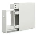 thumbnail image 1 of Yardi Yard White Bathroom Cabinet Space Saver Storage Organizer-White,, 1 of 7