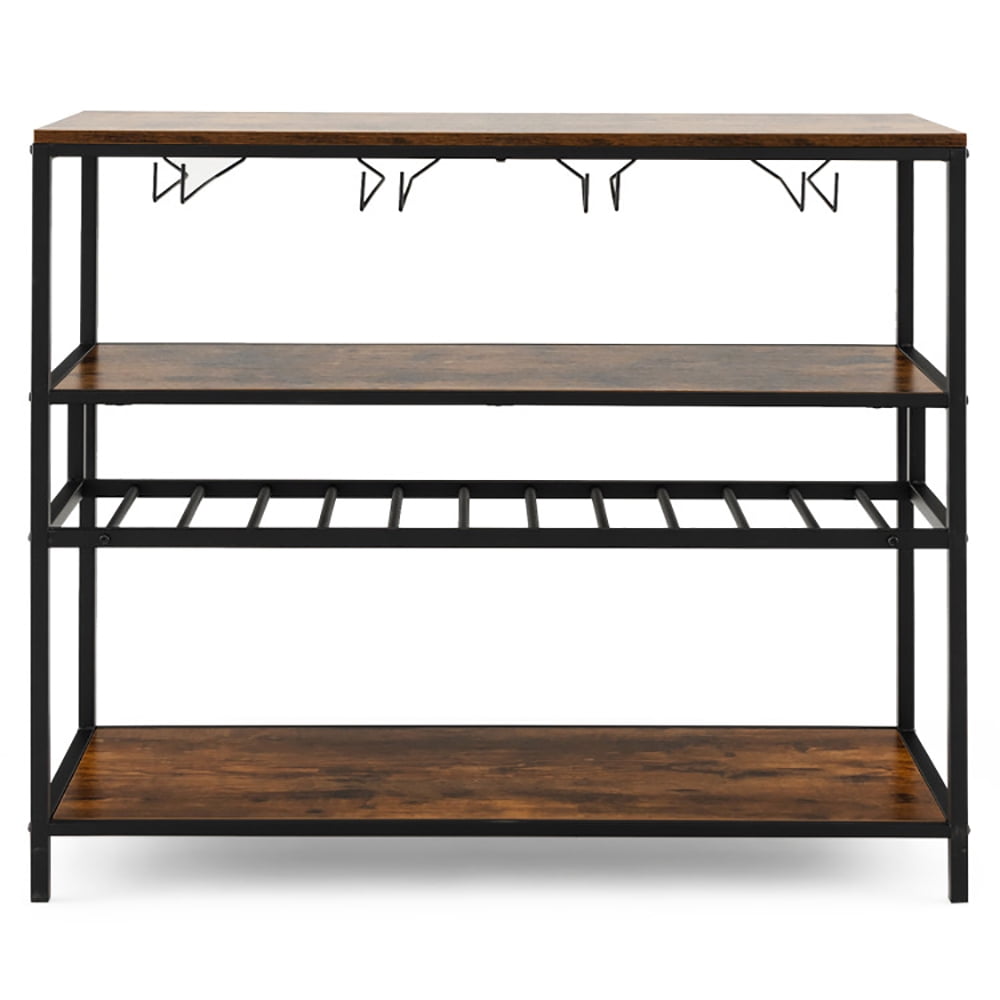 White Rack Table Yardi Yard Wine Rack Table With 4 Rows of Glass Holders, Wine Rack ...