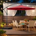 thumbnail image 1 of Yardi Yarda 10 Feet Offset Hanging Umbrella, Shade with Base and Infinite Tilt for Outdoor as Yard, Wine, 1 of 12