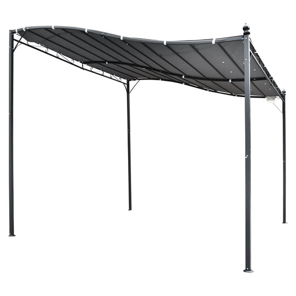 Yardi Yarda 10' x 10' Steel Pergola Shade, Patio Canopy with Durable & Spacious Weather-Resistant Design, Canopy for Garden, Deck, Patio, Gray