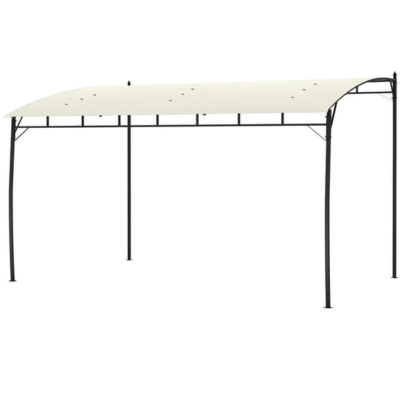 Yardi Yarda 10' x 13' Outdoor Pergola Shade, Garden Sun Shade Shelter with Metal Frame, Canopy for Garden, Deck, Patio, White