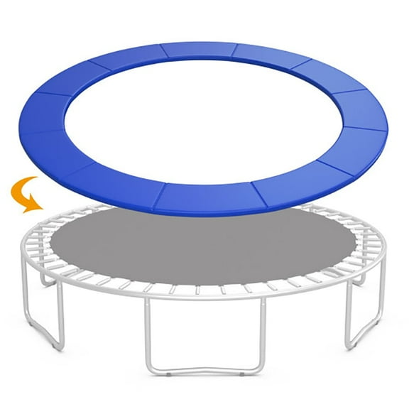 Yardi Yarda 12 Ft Waterproof and Tear-Resistant Universal Trampoline Safety Pad Spring Cover-Blue, Bounce Trampoline for Garden, Park