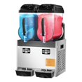 thumbnail image 1 of Yardi Yarda 12Lx2 Tank Commercial Slushy Machine Margarita Smoothie Frozen Drink Maker, Drink Maker with 2 Tanks Independent Settings for Various Drinks, Silver, 1 of 11