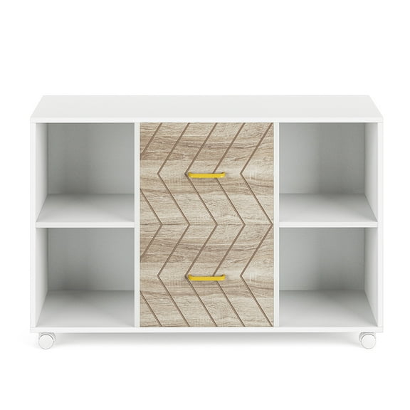 Yardi Yarda 2-Drawer File Cabinet, Large Mobile Filing Cabinet for Letter Size, White