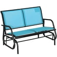 thumbnail image 1 of Yardi Yarda 2-Person Outdoor Glider Bench, Patio Double Swing Rocking Chair, Loveseat with Power Coated Steel Frame, Blue, 1 of 11