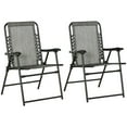 thumbnail image 1 of Yardi Yarda 2 Pieces Outdoor Folding Chair Set, Portable Capimg Chairs with Armrest, Gray, 1 of 11