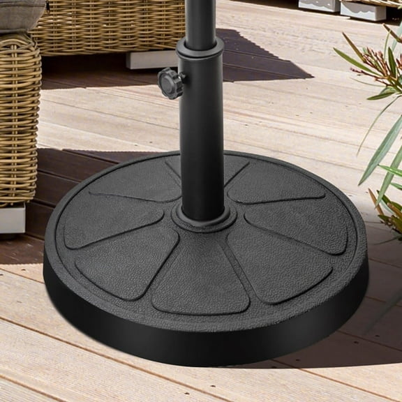 Yardi Yarda 31LBS Capacity 18 Inch Round Umbrella Base, Umbrella Heavy-duty Base, Black
