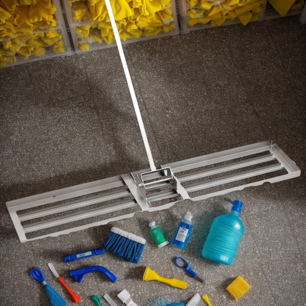 Yardi Yarda 46 x 10 Inch Lawn Leveling Rake for Outdoor as Yard, Heavy Duty Lawn Level Tool for Soil, Silver