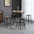 thumbnail image 1 of Yardi Yarda 5-Piece Bar Table and Chairs Set, Multi-Purpose Dining Table & 4 Stools, Versatile Bar Set for Indoor, Brown, 1 of 7