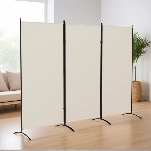Yardi Yarda 6 FT 3 Panel Room Divider, Stylish and Functional Privacy Screen for Indoor, Light Gray