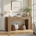 thumbnail image 1 of Yardi Yarda 63" Console Table with Robust Wood Construction, Rustic Sofa Entryway Table, Foyer Table, Brown, 1 of 7