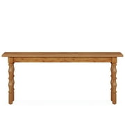 Yardi Yarda 70.9" Console Table, Wood Sofa Table Behind Couch, Brown