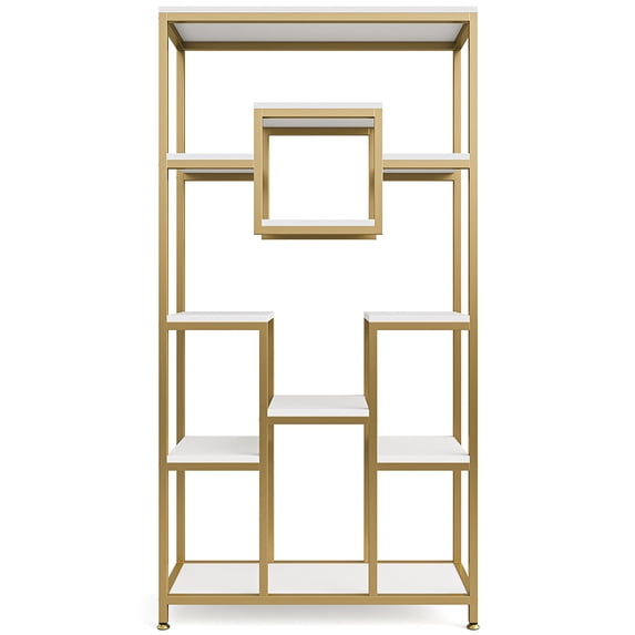 Yardi Yarda 71" Tall Bookshelf, Modern 11-Tier Bookcase Display Shelf