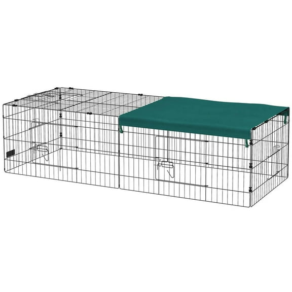 Yardi Yarda 73" Small Animal Playpen with Roof for Rabbits, Chicken, Chinchillas for Indoor/Outdoor Use, Green