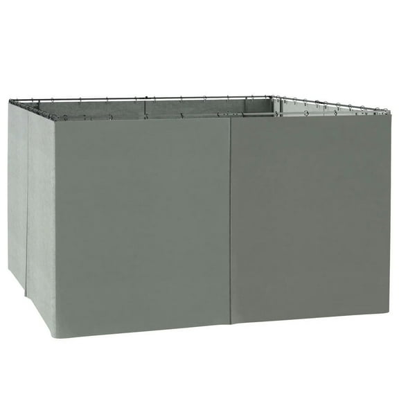 Yardi Yarda 9.84' x 11.8' Shade Sidewall Set, Shade Sidewall with Hooks/C-Rings, Innovative Design Shade, Gray