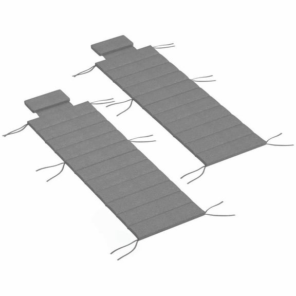 Yardi Yarda Foldable Chaise Lounge Cushion Set of 2, Outdoor Lounge Chair Cushion Set, UPF50+ 230gsm Olefin, 80" x 26" Charcoal Gray