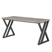 Yardi Yarda Heavy-Duty Computer Desk, 55" Simple Study Desk Writing Table, Gray