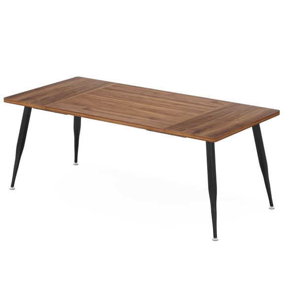 Yardi Yarda Industrial Dining Table, 70.9" Kitchen Dinner Table for 6 to 8 People, Dining Table for Indoor, Brown