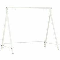 Yardi Yarda Metal Porch Swing Stand, Heavy Duty Swing Frame, 528 LBS Weight Capacity, Hanging Chair Stand for Backyard, Patio, Lawn, Playground, White