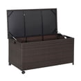 thumbnail image 1 of Yardi Yarda Outdoor 50 Gallon Wicker Storage Box with Zippered Liner, Durable Rattan Storage Box with Solid Steel Frame, Brown, 1 of 9
