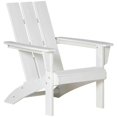 thumbnail image 1 of Yardi Yarda Patio Adirondack Chair, Weather Resistant Outdoor Chair with High-Back, HDPE Fire Pit Chair, White, 1 of 11