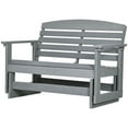 thumbnail image 1 of Yardi Yarda Patio Glider Bench, HDPE Slatted Double Rocking Chair, Light Gray, 1 of 11