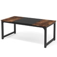 thumbnail image 1 of Yardi Yarda Simple Conference Table, Rectangular Meeting Table Computer Desk, Rustic Brown, 1 of 5