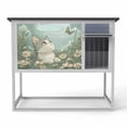 thumbnail image 1 of Yardi Yarda Weatherproof Outdoor Cat House with Highly Elevated Bottom, Elevated Feral Cat Shelter with High Legs and Curtained Door, Escape Door, Openable Top, Gray, 1 of 13