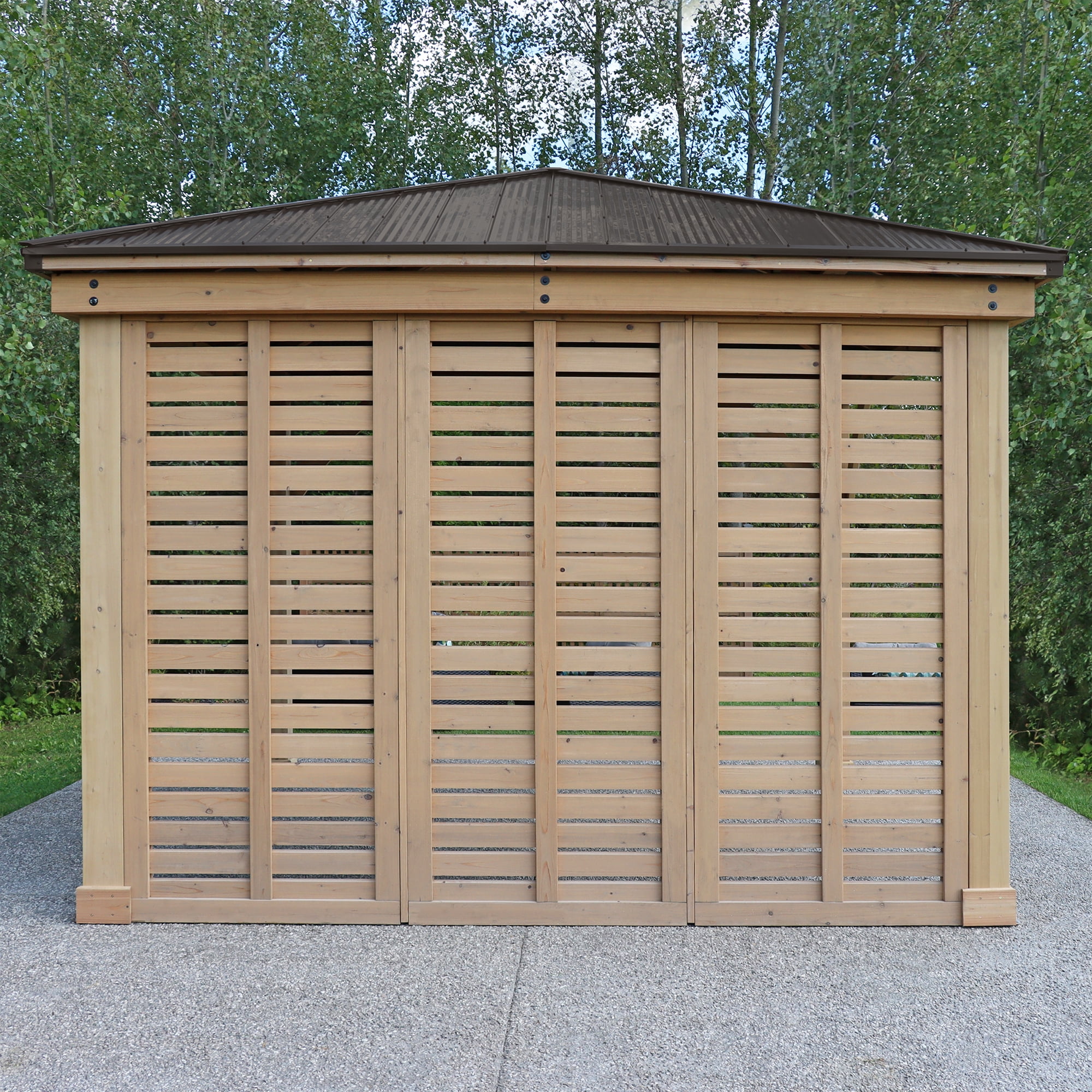 Cedar Wood 10' Privacy Wall for Gazebo