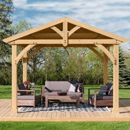 Yardistry - 11' x 13' Carolina Pavilion - Coffee Brown