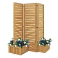 thumbnail image 1 of Yardistry Fusion Privacy Screen with Planters | Brown, 1 of 4