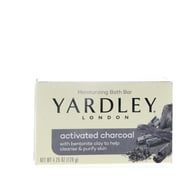 Yardley Activated Charcoal Bath Bar, 4.25 oz Pack of 3