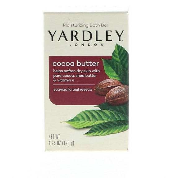 Yardley Cocoa Butter Bath Bar, 4.25 oz Pack of 12