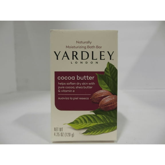 Yardley Cocoa Butter Bath Bar, 4.25 oz-Pack of 9