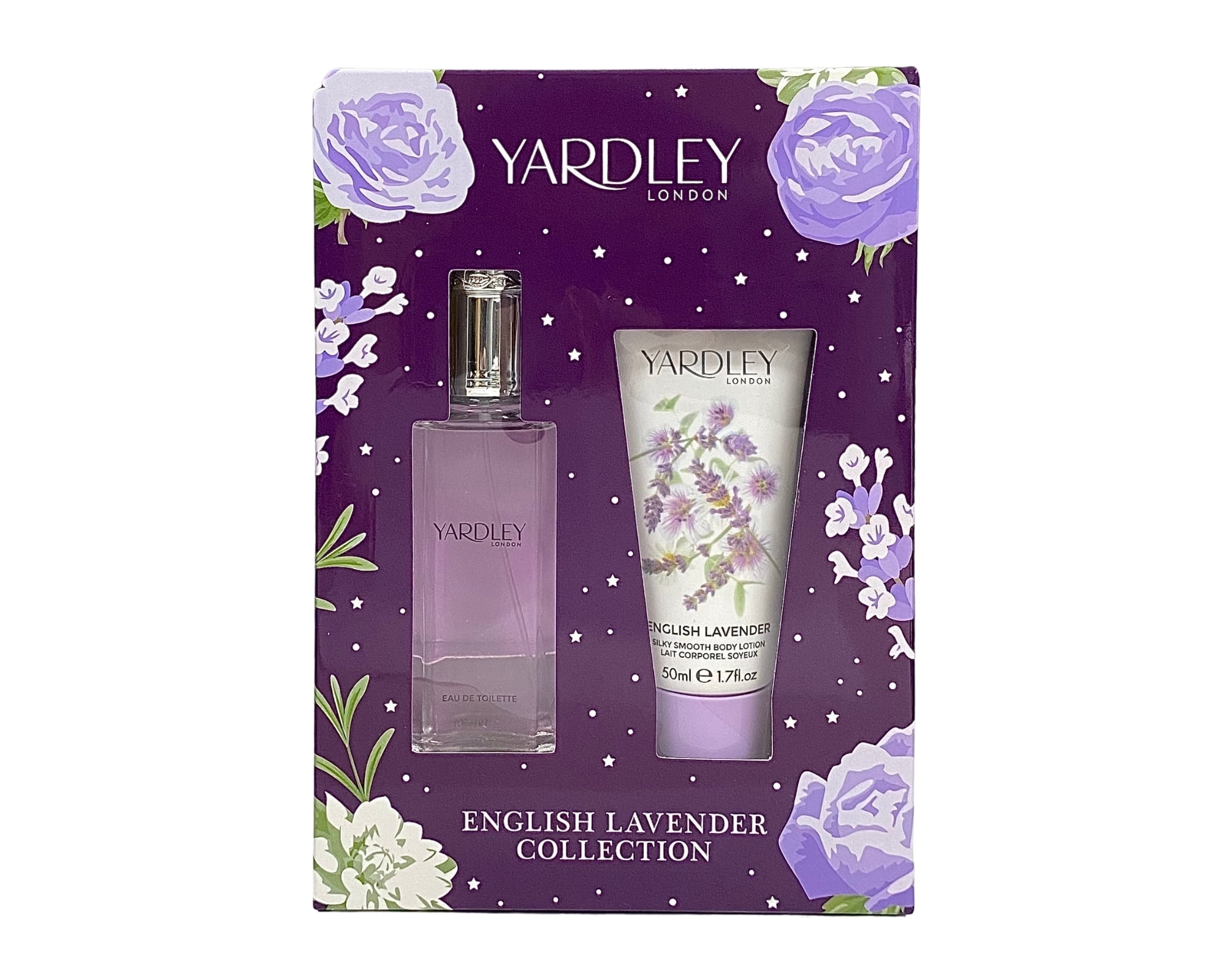 Yardley English Lavender 2 Pc. Gift Set for Women EDT 1.7 oz & Silky Smooth B/L 1.7 oz