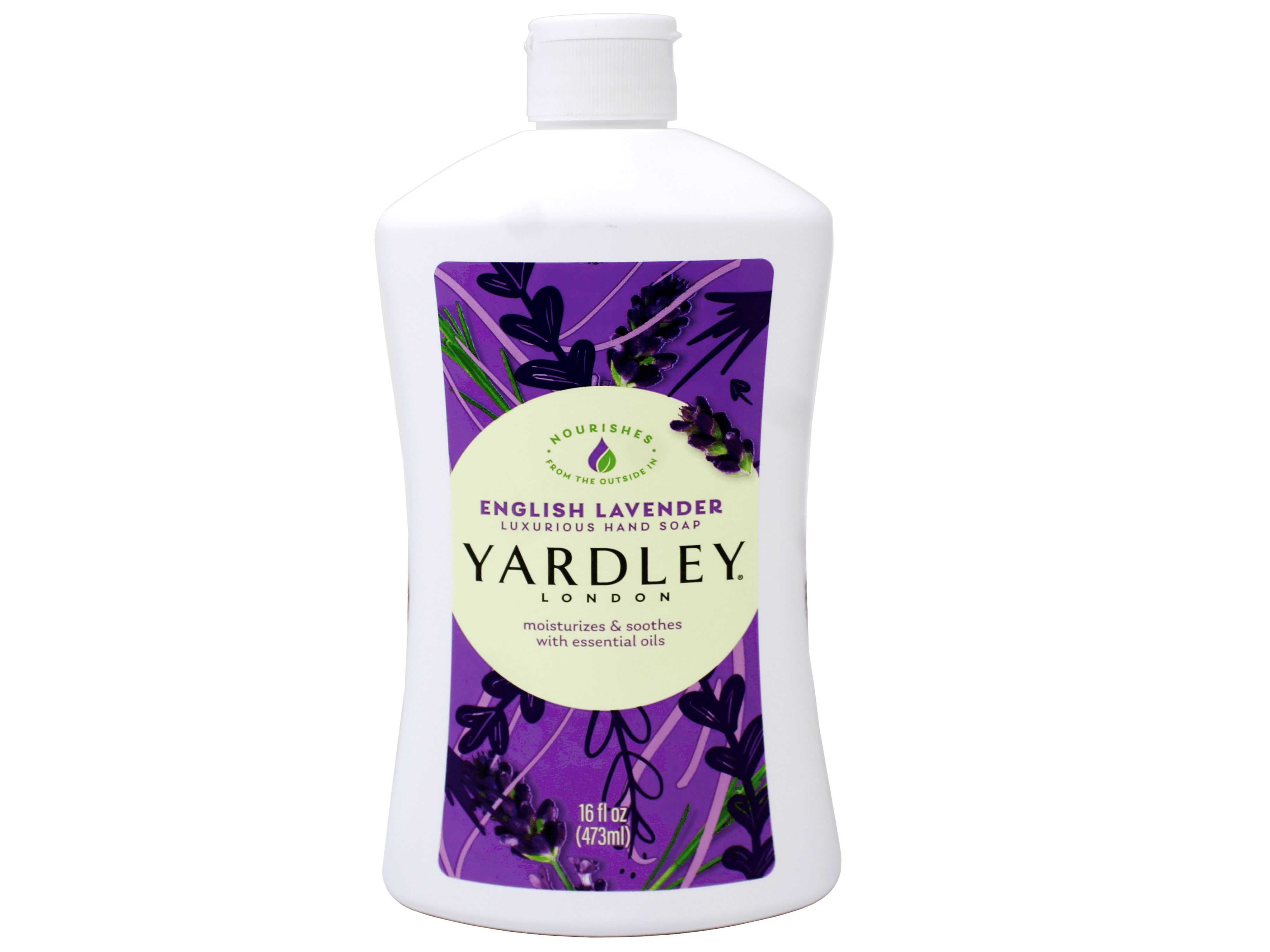 Yardley London English Lavender, Luxurious Hand Soap, Moisturizes & Soothes with Essential Oils, 16 FL OZ (473ml) - 3 Pack