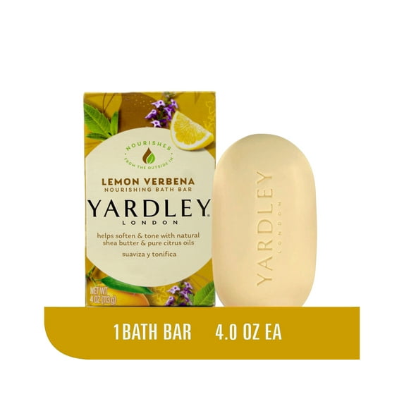 Yardley Lemon Verbena Bath Bar, 4.25 oz Pack of 8
