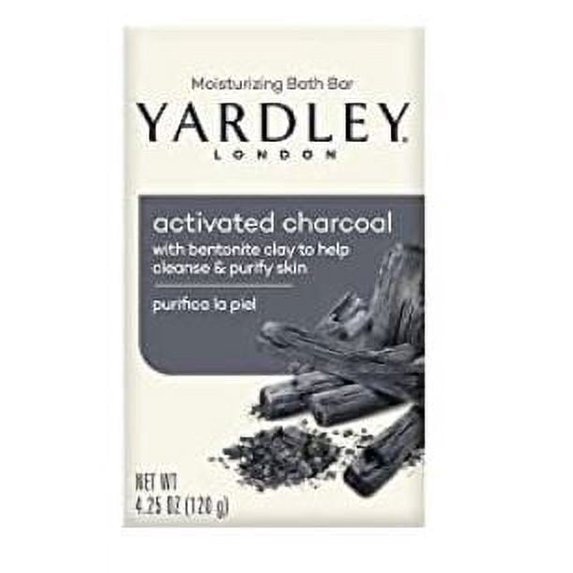 Yardley London Activated Charcoal Bar Soap 4.25 oz (Pack of 48)
