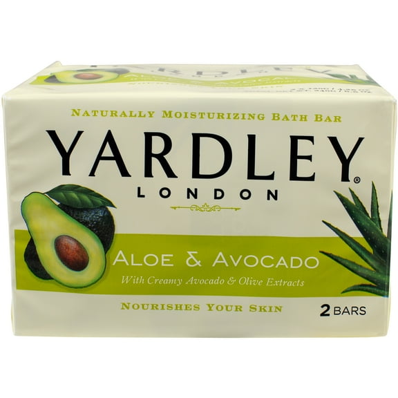 Yardley London, Aloe & Avocado Naturally Moisturizing Bath Bars, 4.25 Oz., 2 Count