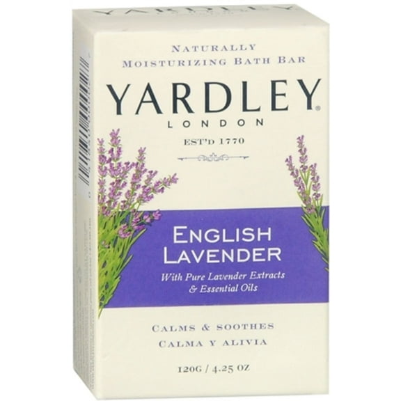 Yardley London Moisturizing Bar English Lavender with Essential Oils 4.25 oz (Pack of 2)