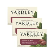 Yardley London Moisturizing Bath Bar Cocoa Butter 4.0 Oz. Pack of 3