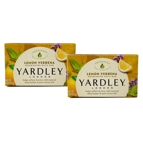 Yardley London Moisturizing Bath Bar Lemon Verbena 4.0 Oz. 2 Pack