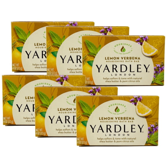 Yardley London Moisturizing Bath Bar Lemon Verbena 4.0 Oz. 6 Pack