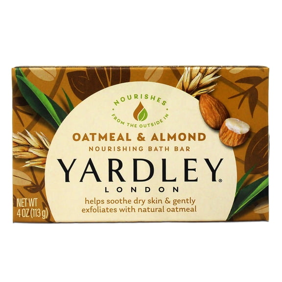 Yardley London Moisturizing Bath Bar Oatmeal & Almond 4.0 Oz.