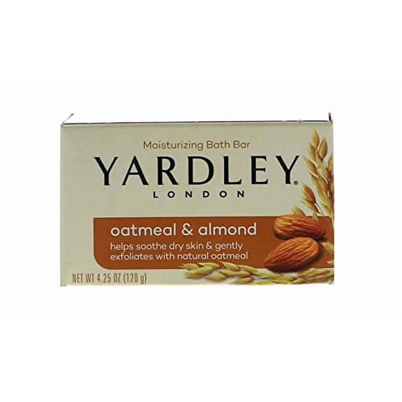 Yardley London Oatmeal and Almond Naturally Moisturizing Bath Bar, 4.25 oz. (Pack of 12)
