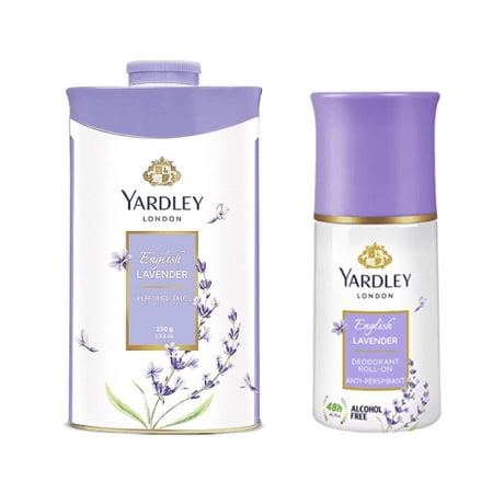 Yardley London Perfumed Talc & Deodorant Roll-On English Lavender Combo Set