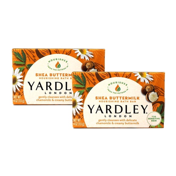 Yardley London Sensitive Skin Shea Buttermilk Bar Soap, 4.25 oz (Pack of 3)